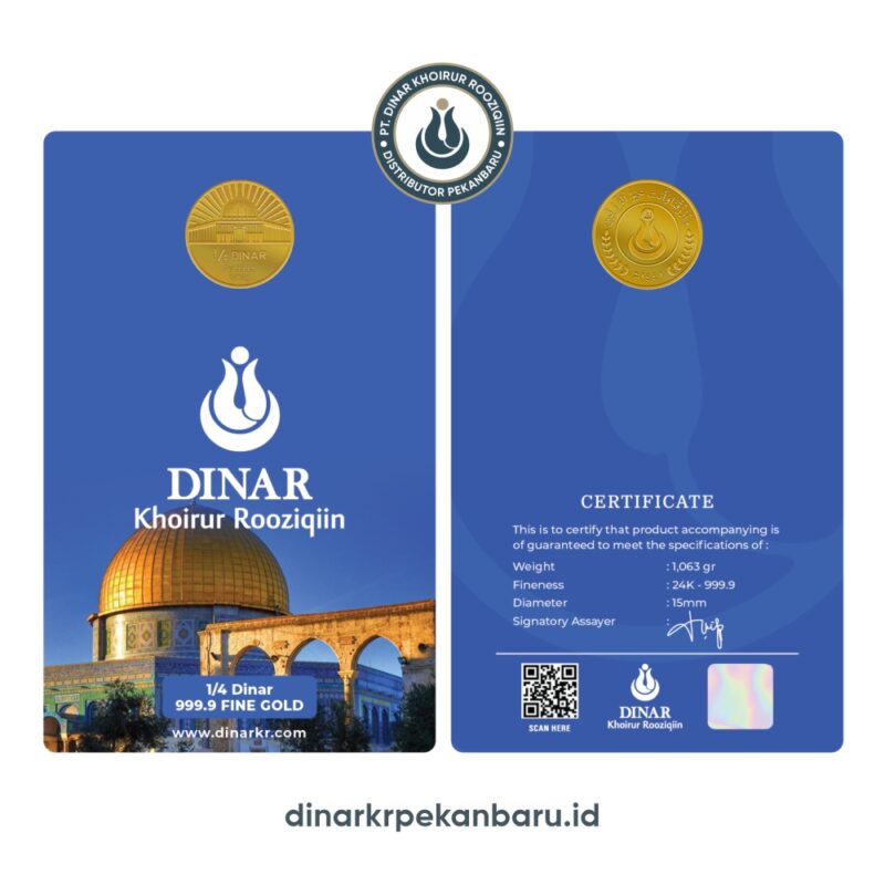 Produk Seperempat Dinar KR Masjidil Aqsho